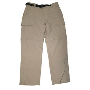 The North Face Belted Convertible Hiking Pants Men’s Large 35x 30.5 Khaki Nylon